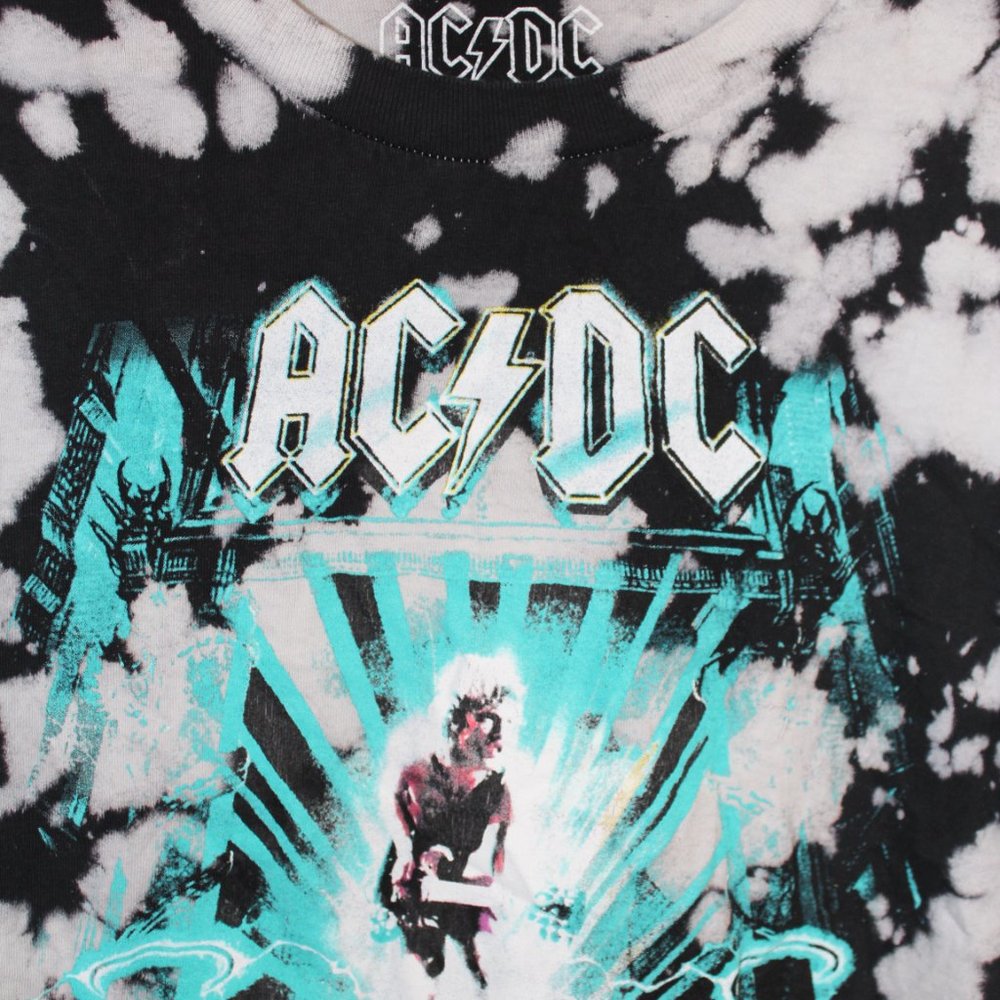 ACDC BALLBREAKER BLEACH WASH T-SHIRT WITH BLUE PRINT SIZE MEDIUM - Picture 5 of 7